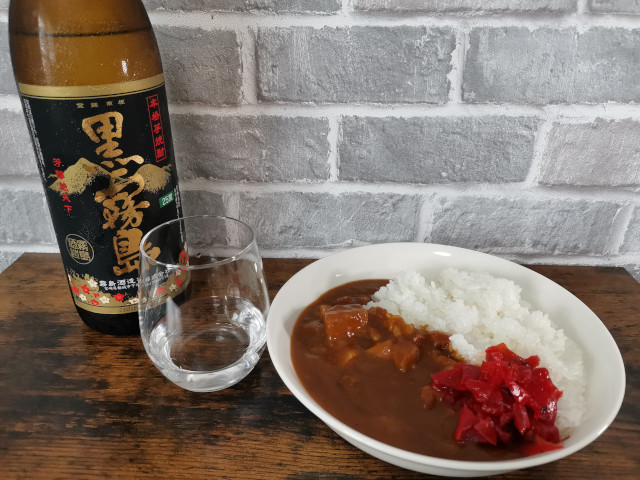 お酒_カレー_芋焼酎