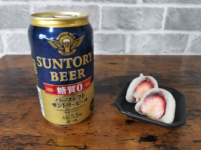 ペアリング_いちご大福　ビール