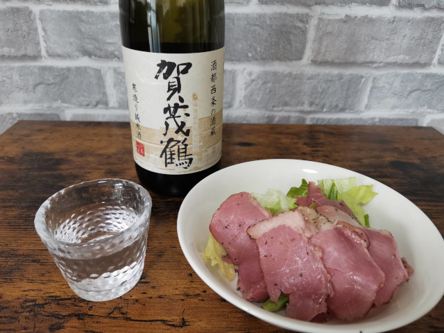 ローストビーフと日本酒